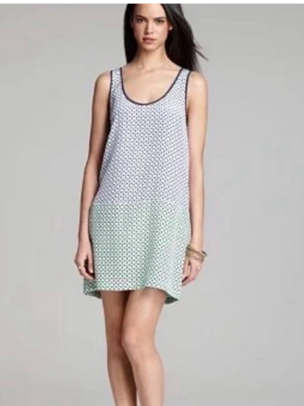 Joie Shallcross Ikat Print Shift Silk Dress